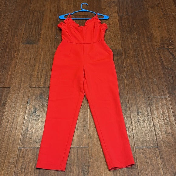 Small DO+BE Bold Red Tank Top Jumpsuit Outfit - Excellent Condition! - Picture 1 of 12